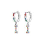 Charger l'image dans la galerie, Boucles "Initiale Rainbow-Hoops" ~ Argent Sterling