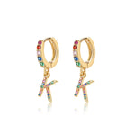 Charger l'image dans la galerie, Boucles "Initiale Rainbow-Hoops" ~ Argent Sterling