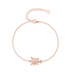 Charger l'image dans la galerie, Bracelet de cheville "Tortue" ~ Argent / Or Rose