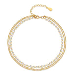 Charger l'image dans la galerie, Bracelet de cheville "Brillants" ~ Argent / Or