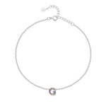 Charger l'image dans la galerie, Bracelet de cheville "Initiale" ~ Argent