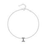 Charger l'image dans la galerie, Bracelet de cheville "Initiale" ~ Argent
