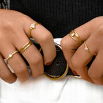 Charger l'image dans la galerie, Bague "Kolmio" ~ Argent Sterling