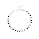 Charger l'image dans la galerie, Bracelet "Petites Boules Noires" ~ Argent / Or