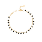 Charger l'image dans la galerie, Bracelet "Petites Boules Noires" ~ Argent / Or
