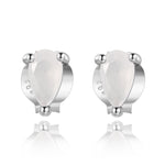 Charger l'image dans la galerie, Boucles "Milk Stone" ~ Argent Sterling