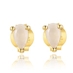 Charger l'image dans la galerie, Boucles "Milk Stone" ~ Argent Sterling