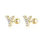 Charger l'image dans la galerie, Boucle "Lettres Blanches" ~ Argent Sterling