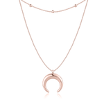 Charger l'image dans la galerie, Collier "Style Lune" ~ Rose/Argent/Or