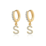 Charger l'image dans la galerie, Boucles "Initiale Hoops" ~ Argent Sterling