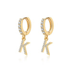 Charger l'image dans la galerie, Boucles "Initiale Hoops" ~ Argent Sterling