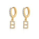 Charger l'image dans la galerie, Boucles "Initiale Hoops" ~ Argent Sterling