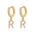 Charger l'image dans la galerie, Boucles "Initiale Hoops" ~ Argent Sterling