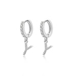 Charger l'image dans la galerie, Boucles "Initiale Hoops" ~ Argent Sterling