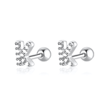 Charger l'image dans la galerie, Boucle "Lettres Blanches" ~ Argent Sterling