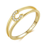 Charger l'image dans la galerie, Bague "Golden Initiale" ~ Argent Sterling