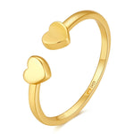 Charger l'image dans la galerie, Bague "Double Cœur" ~ Argent Sterling