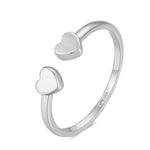 Charger l'image dans la galerie, Bague "Double Cœur" ~ Argent Sterling