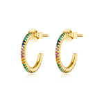 Charger l'image dans la galerie, Boucles "Rainbow" ~ Argent Sterling