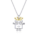 Charger l'image dans la galerie, Collier "Robot Lover" ~ Argent Sterling