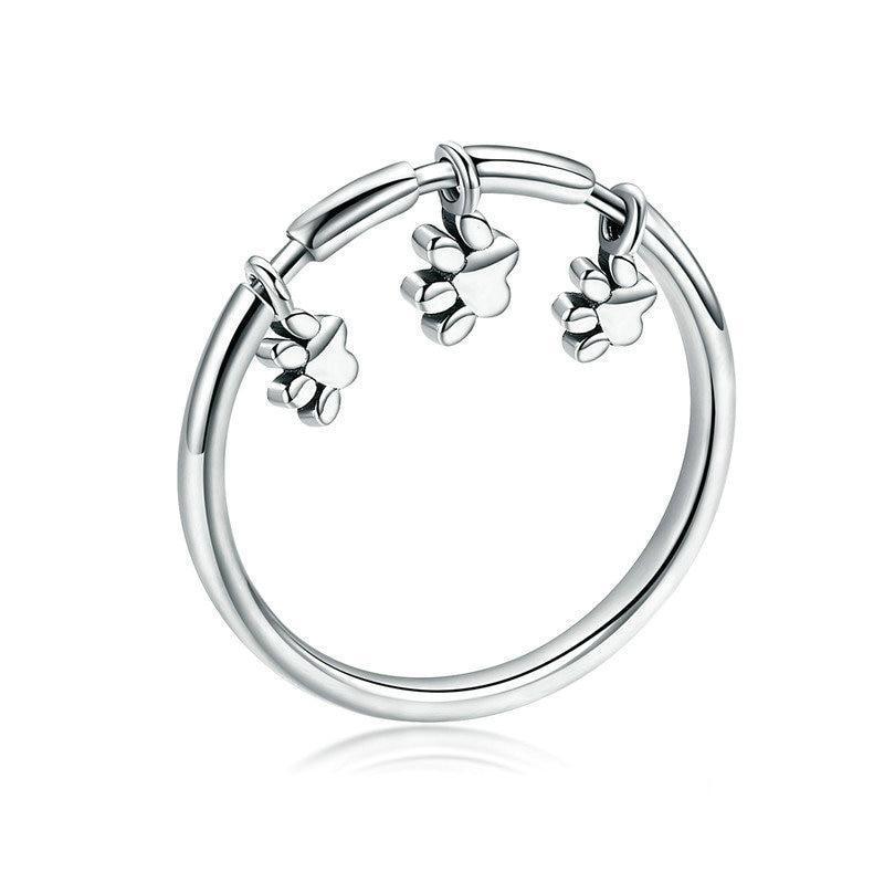 Bague "Empreintes Suspendues" ~ Argent Sterling