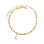 Charger l'image dans la galerie, Bracelet de cheville "Initiales" ~ Or/Argent