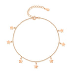 Charger l'image dans la galerie, Bracelet de cheville "Ciel" ~ Or rose / Argent