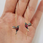 Charger l&#39;image dans la galerie, Éloria™ | Collier Colibri Arc-en-Ciel + Boucles d’oreilles assorties offertes
