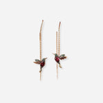 Charger l&#39;image dans la galerie, Éloria™ | Collier Colibri Arc-en-Ciel + Boucles d’oreilles assorties offertes
