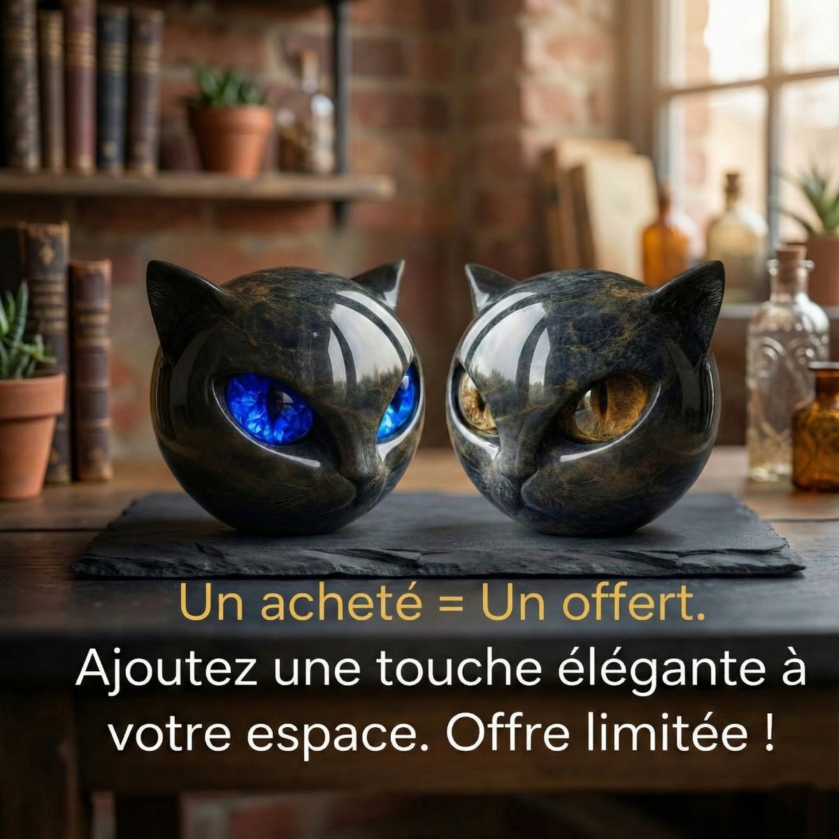 Genos™ | Sculpture Œil de Chat + 1  Œil de Chat Offert