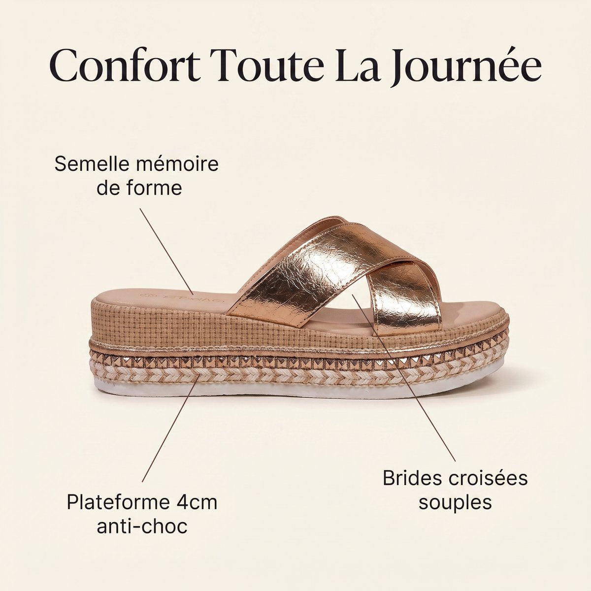 Sandale Majorque™ Plateforme Confort+ (Nouvelle Collection)