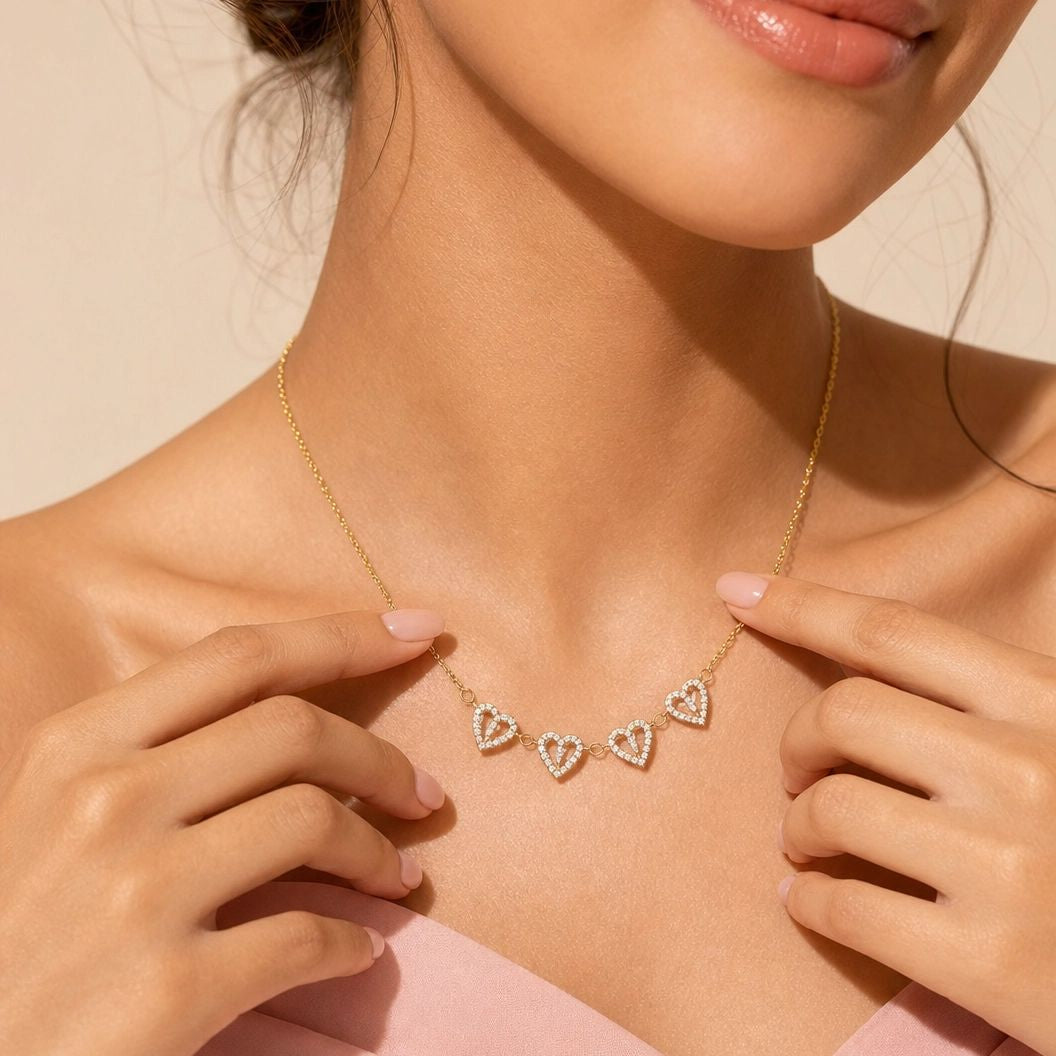 Collier Cœur de Printemps | Nouvelle Collection + Boucles d'oreilles offertes