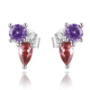 Boucles "Purple" ~ Argent Sterling