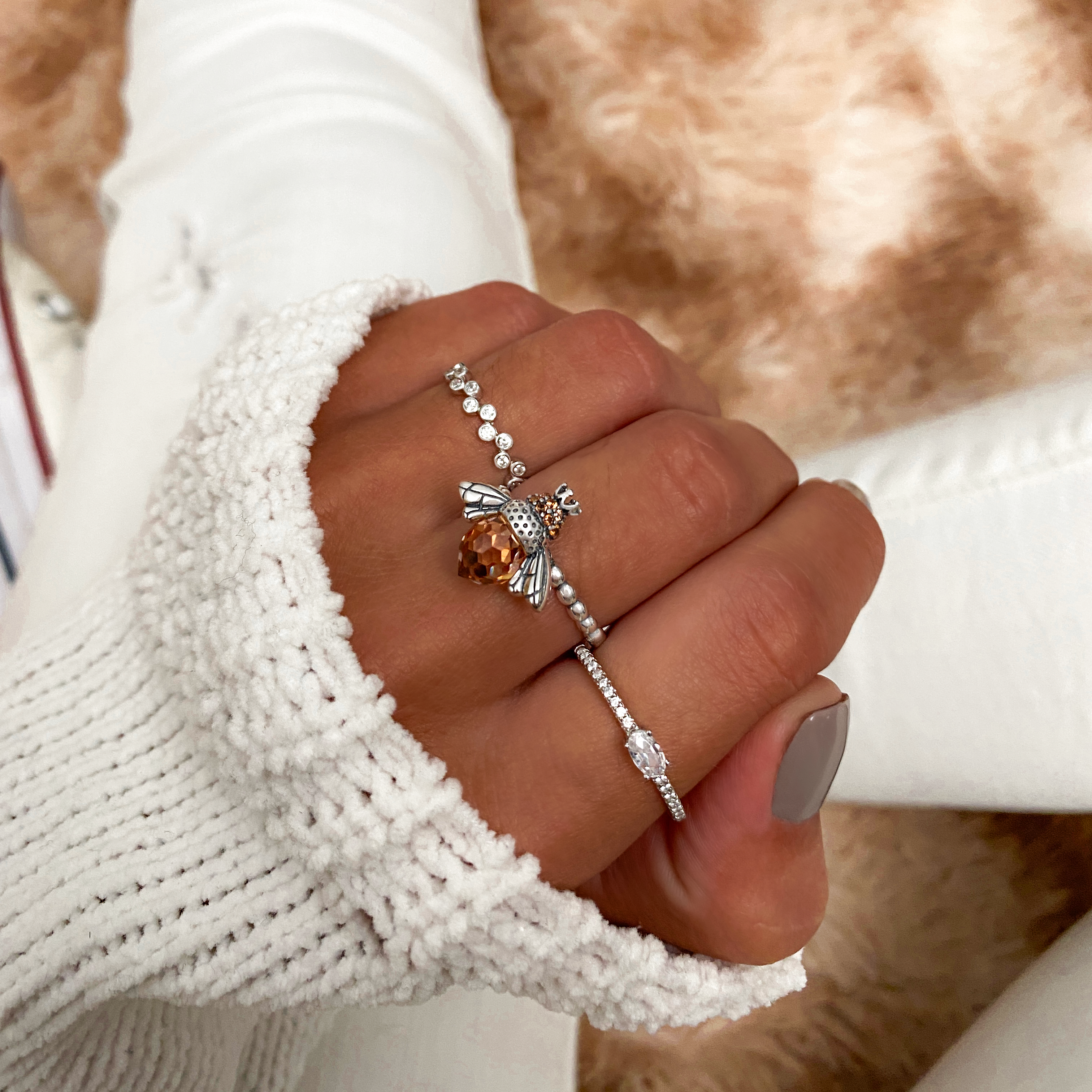 Bague "Abeille" ~ Argent Sterling