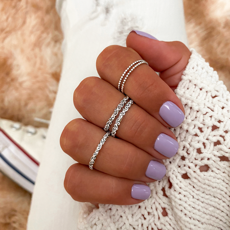 Bague "Boules" ~ Argent Sterling