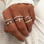 Charger l&#39;image dans la galerie, Bague &quot;Colorful Hearts&quot; ~ Argent Sterling
