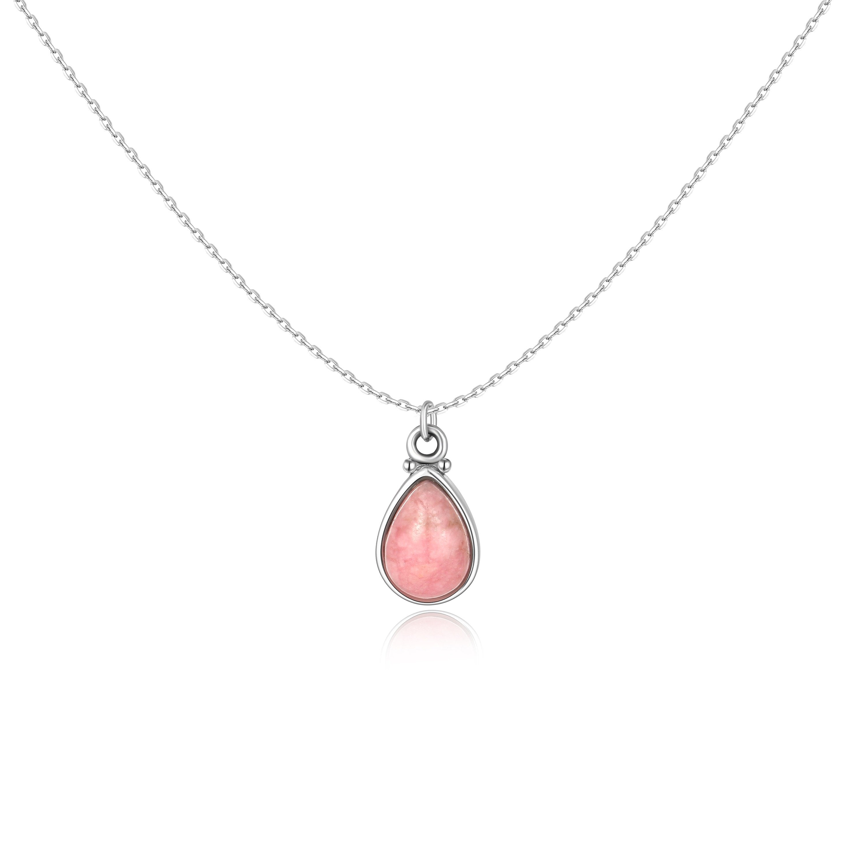 Collier "Goutte Rose" ~ Argent Sterling