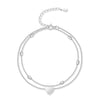 Bracelet de cheville "Amour" ~ Argent / Or Rose