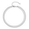 Bracelet de cheville "Brillants" ~ Argent / Or