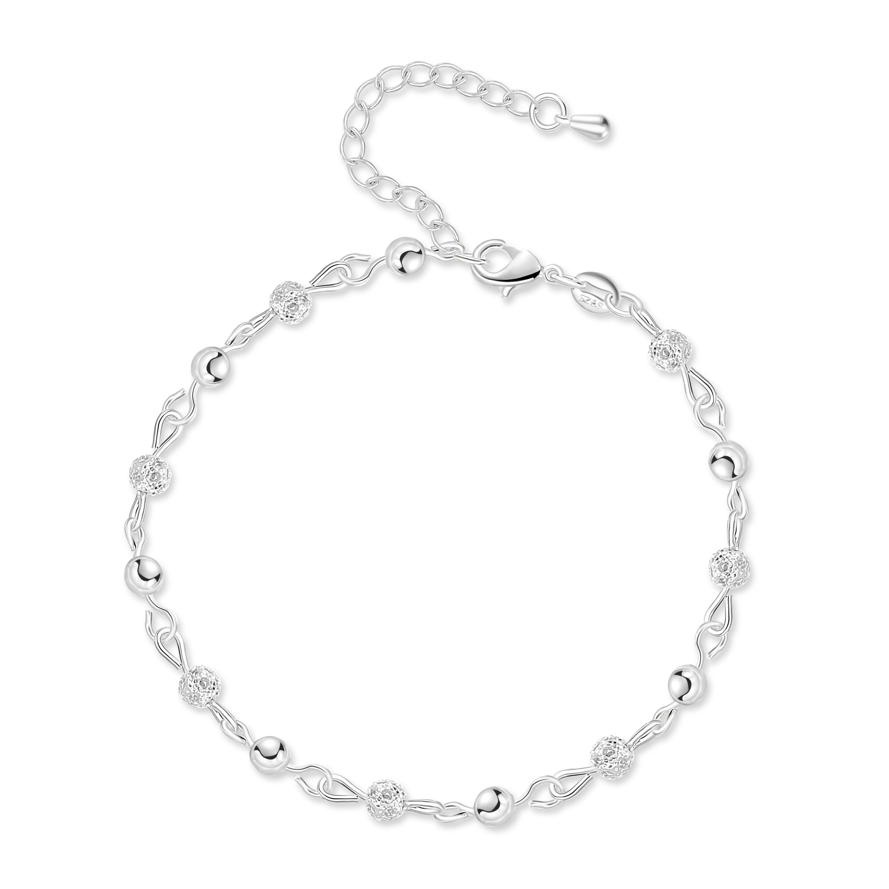 Bracelet de cheville "Fancy" ~ Argent