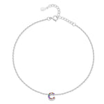 Charger l&#39;image dans la galerie, Bracelet de cheville &quot;Initiale&quot; ~ Argent
