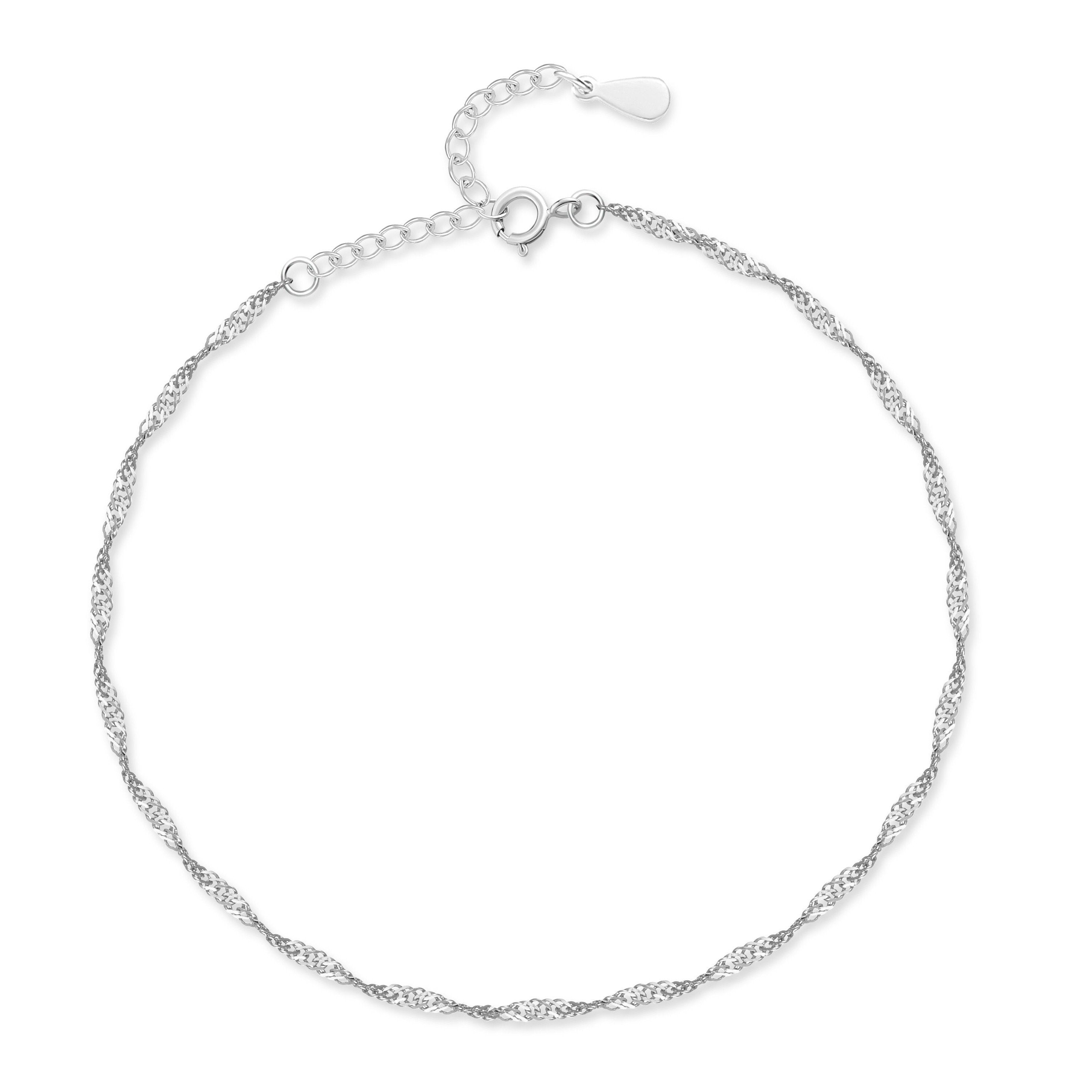 Bracelet de cheville "Reflet" ~ Argent / Or