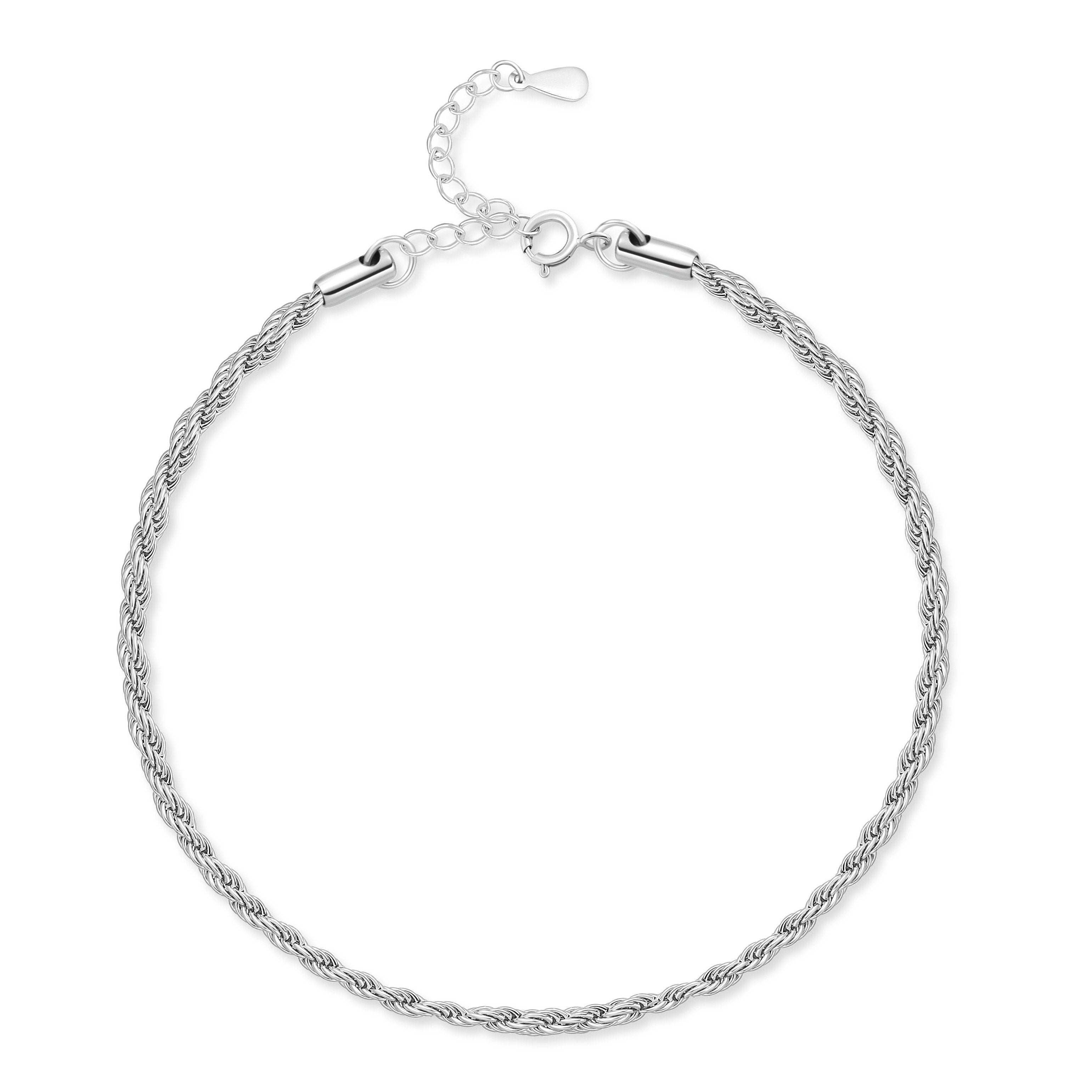 Bracelet de cheville "Lace" ~ Argent / Or