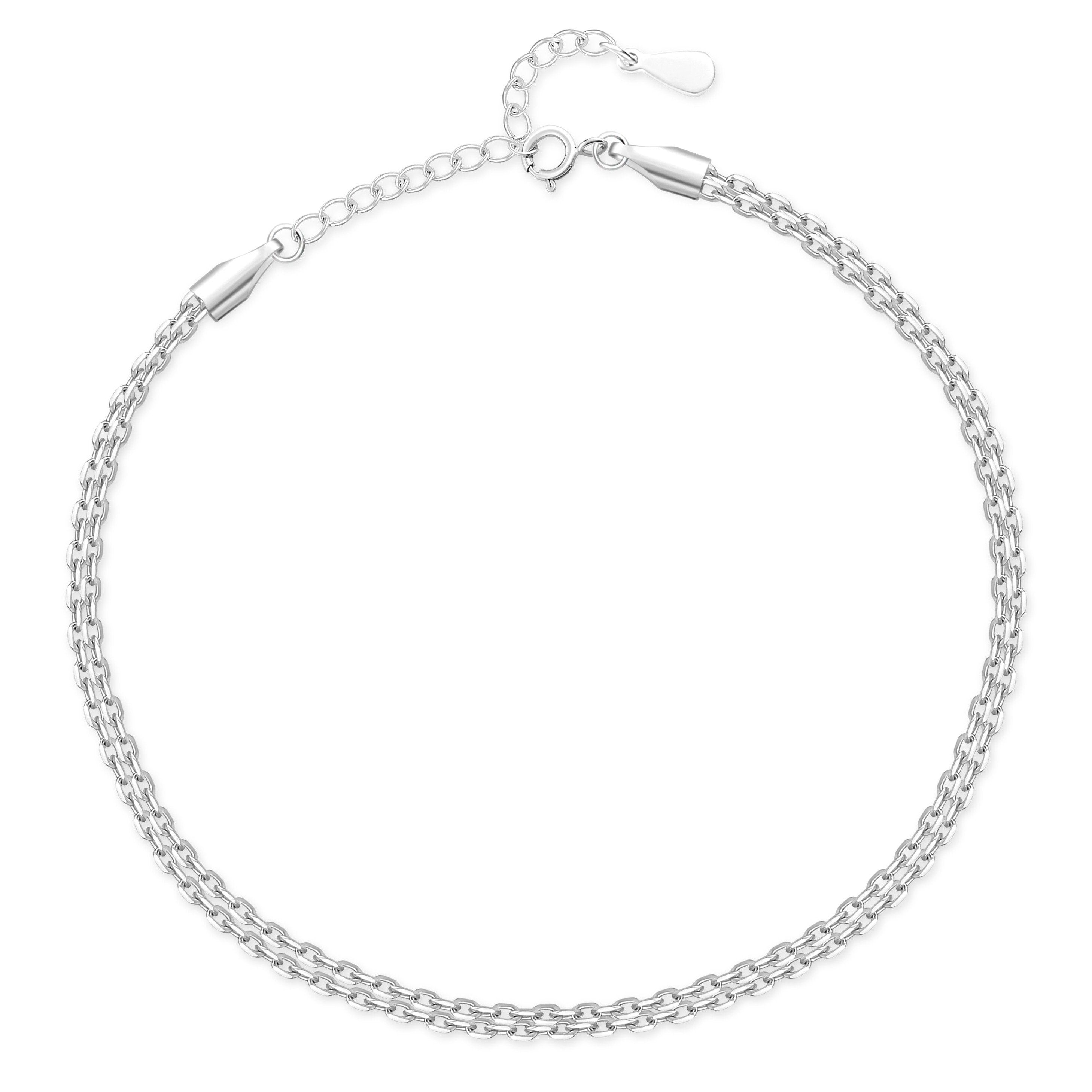 Bracelet de cheville "Double" ~ Argent/Or