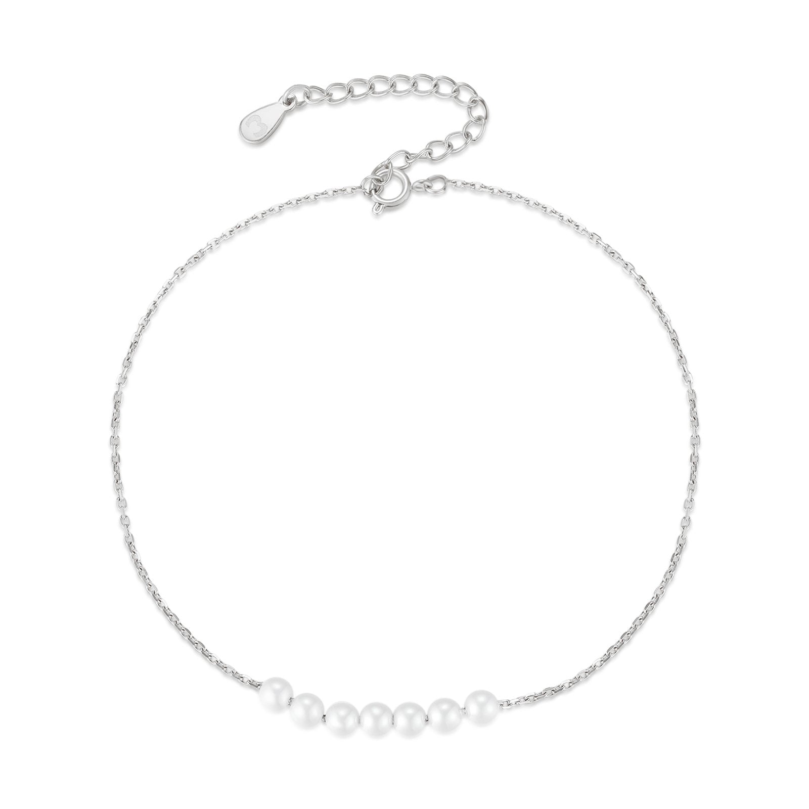 Bracelet de cheville "Pearly" ~ Or / Argent