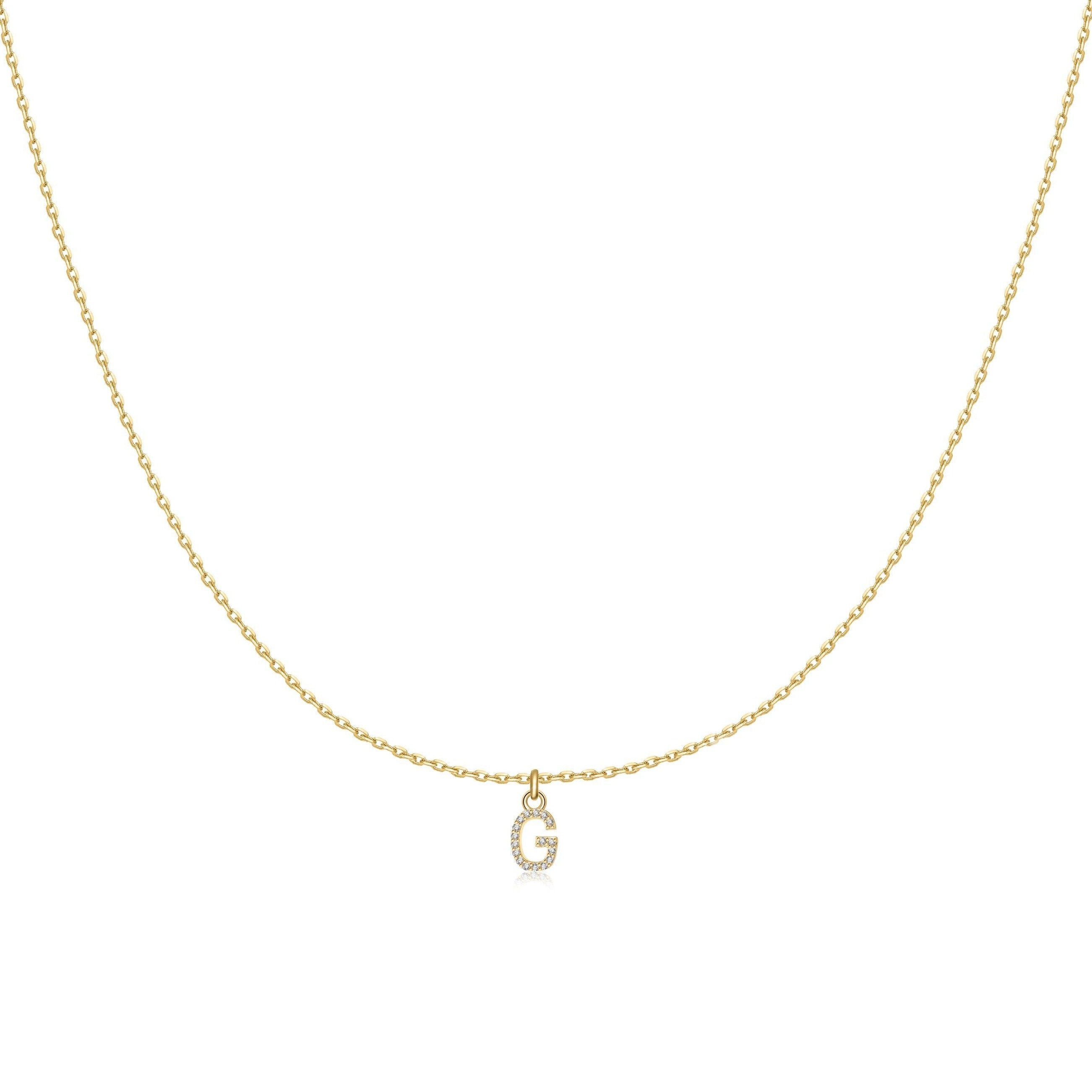 Collier "Little Initiale" ~ Argent Sterling