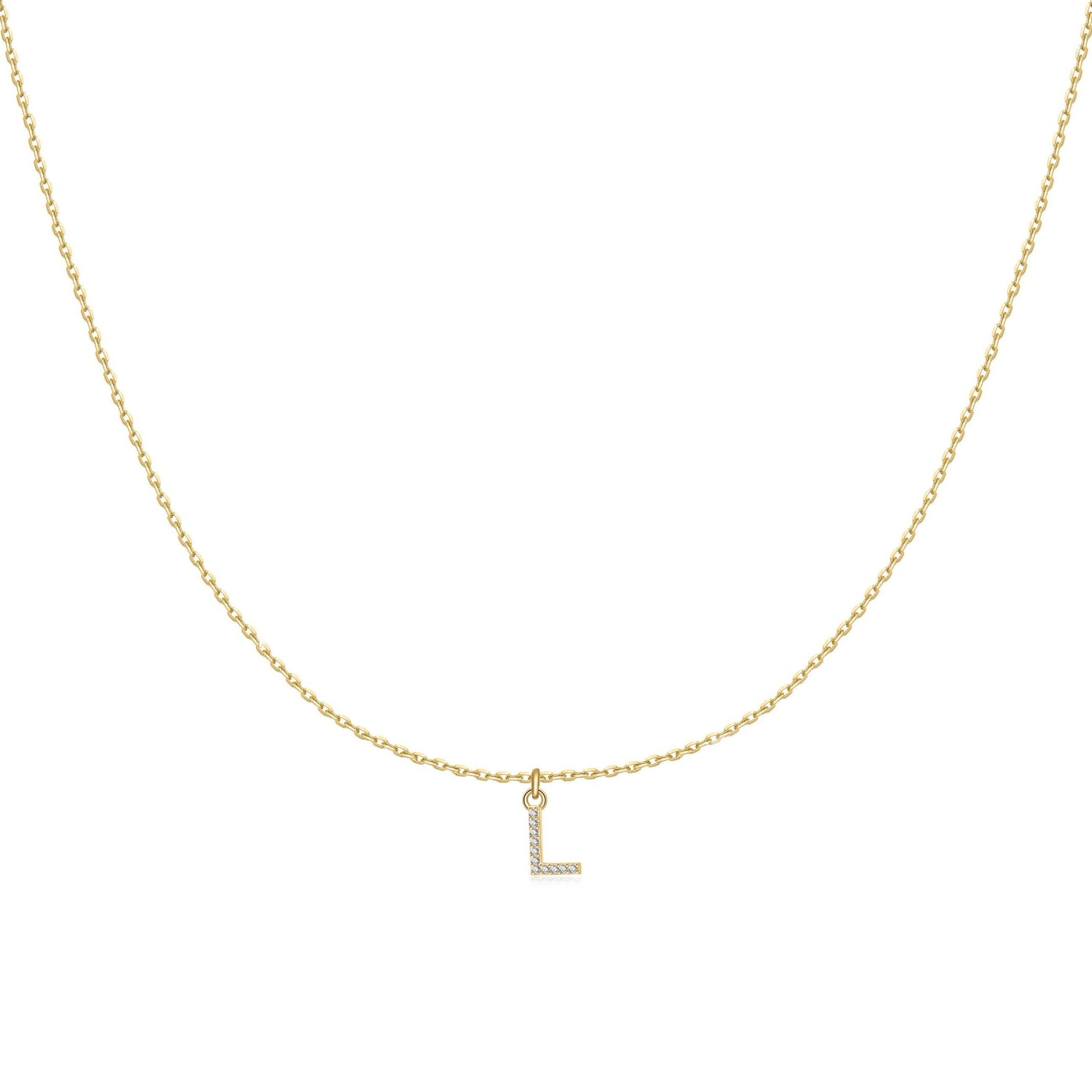 Collier "Little Initiale" ~ Argent Sterling