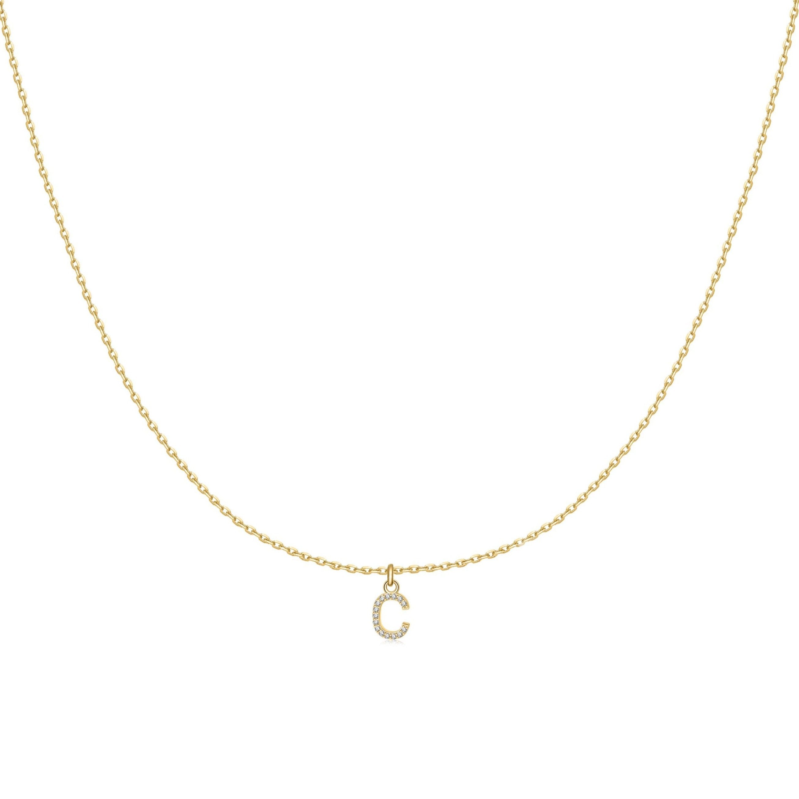 Collier "Little Initiale" ~ Argent Sterling