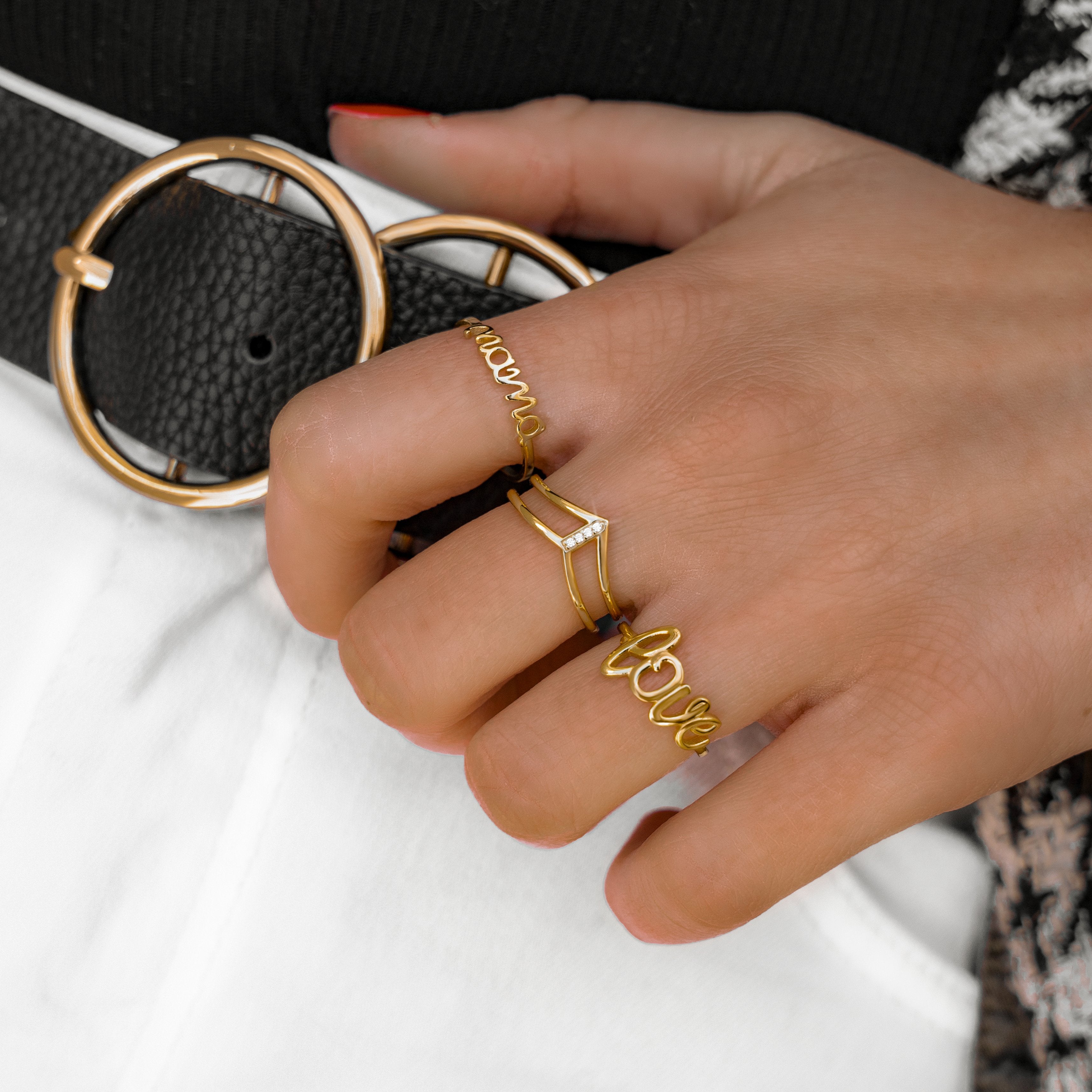 Bague "Mama" ~ Argent Sterling