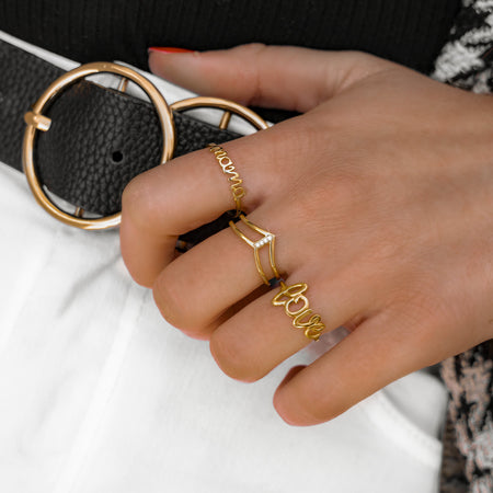 Bague "Love" ~ Argent Sterling